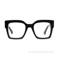 Cadre de lunettes d&#39;acétate de conception de la conception vintage surdimensionnée